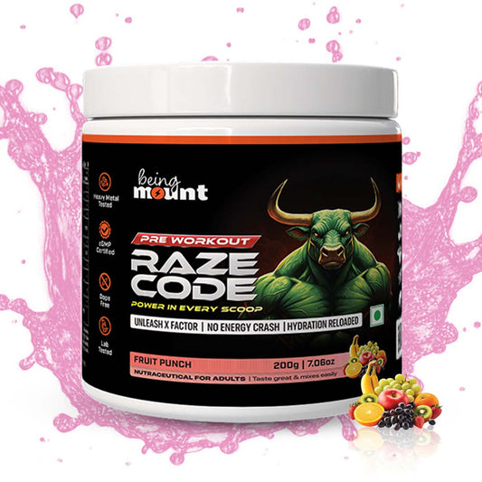 BeingMount Raze Code Pre-Workout – Clean Energy, Focus & Endurance Formula
