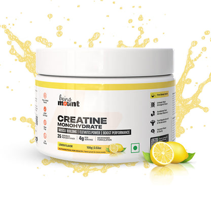 BeingMount Micronized Creatine Monohydrate – 100 g | 25 Servings for Strength & Power