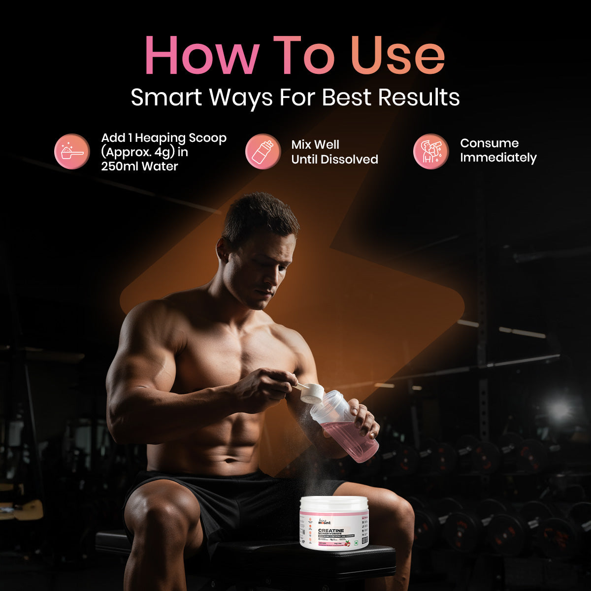 BeingMount Creatine Litchi Flavour