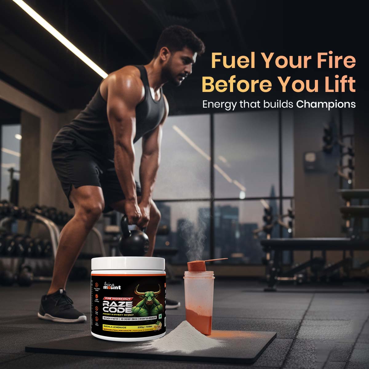 BeingMount Preworkout Masala Lemonade