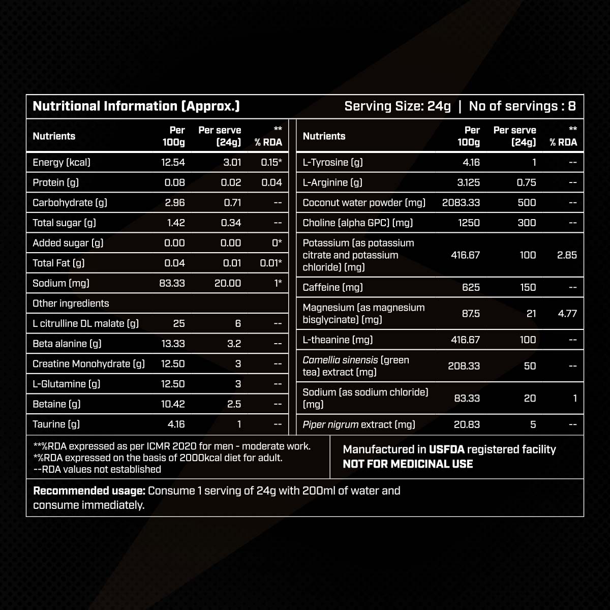 BeingMount Preworkout Masala Lemonade