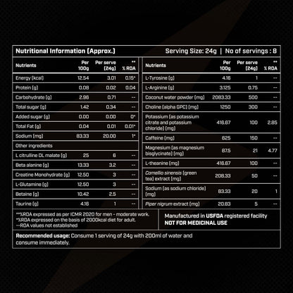 BeingMount Preworkout Masala Lemonade