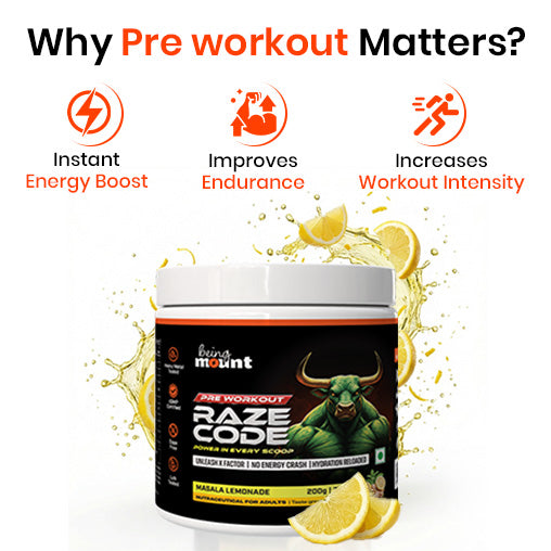 BeingMount Raze Code Pre-Workout – Clean Energy, Focus & Endurance Formula